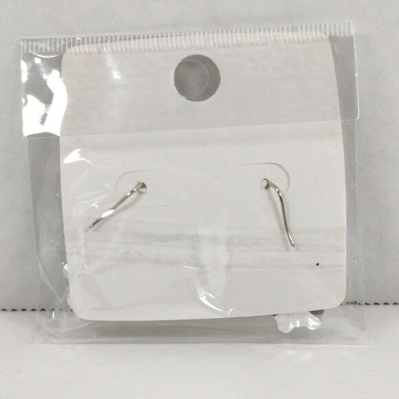 Silver Tone Metal Iridescent Glass Dangle Earrings Teddy Bear Clover Flower - Picture 10 of 11